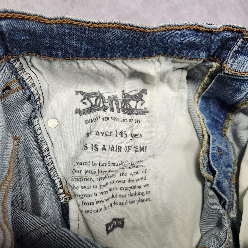 Levis 511 Jeans Mens 33 to‎ 34x30 Blue Denim Slim Fit Stretch Tapered Leg - Picture 15 of 15